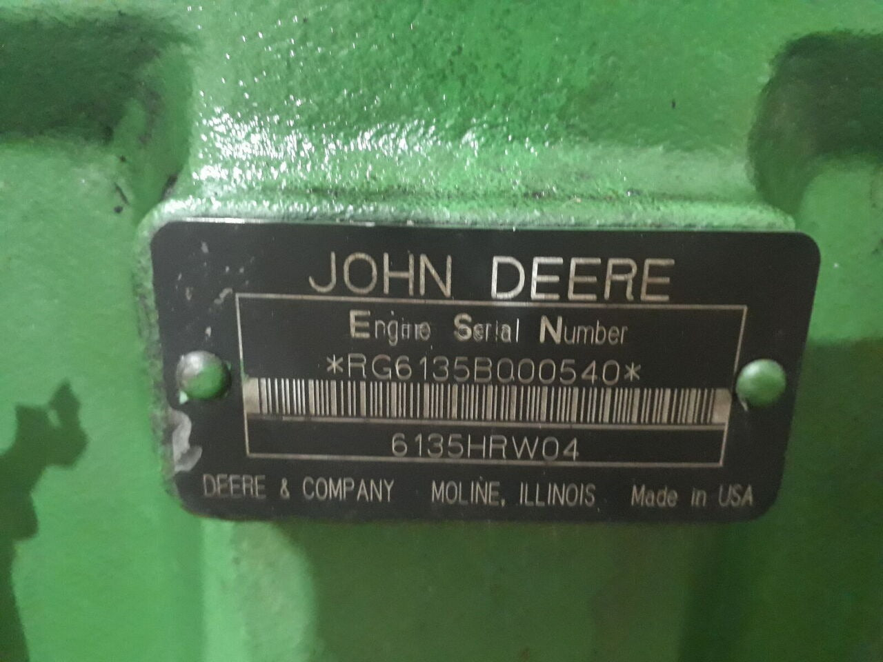 John Deere 13.5L Engine – Turbocharged Diesel for High-Horsepower Wheeled Tractors