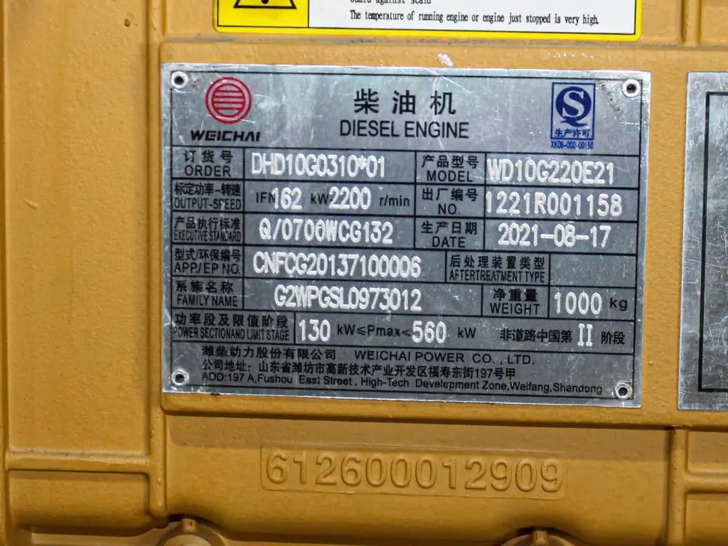 Двигун SDLG WD10G220E21 повний комплект