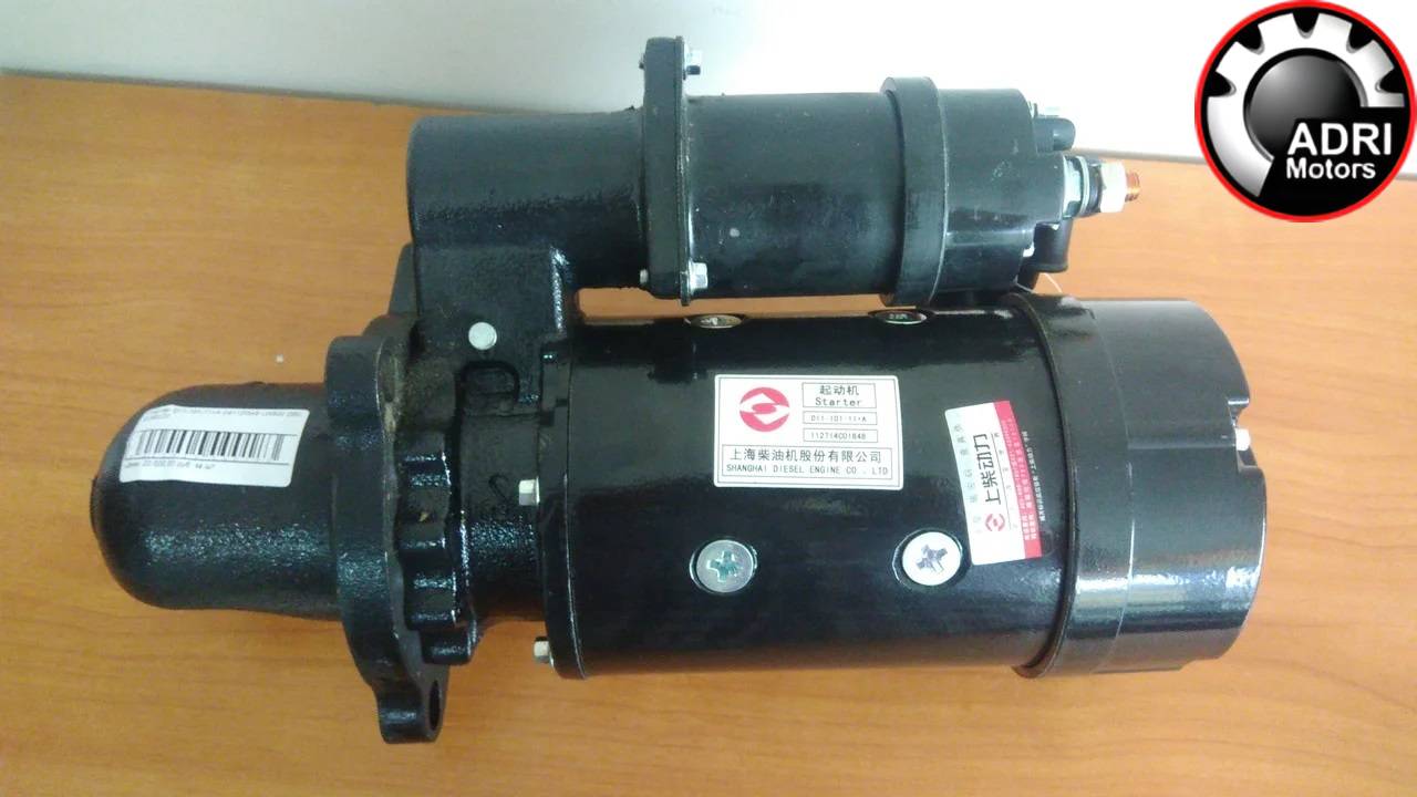 Стартер Shanghai Diesel 11 зубів, редукторний (D9-220) — D11-101-11+A