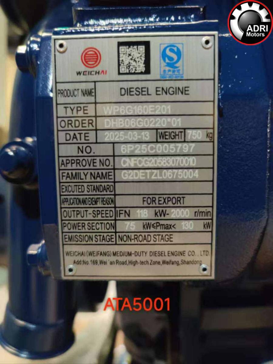 Двигун WP6G160E201 повний комплект (з навісним обладнанням)