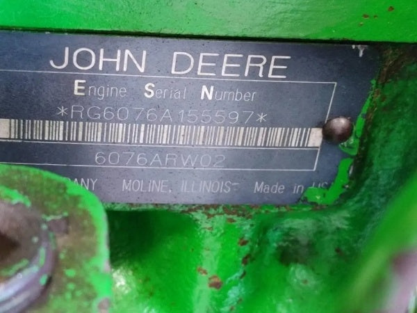 JohnDeere 6076ARW02 Engine – 7.6L Turbocharged Diesel for Agricultural & Industrial Equipment